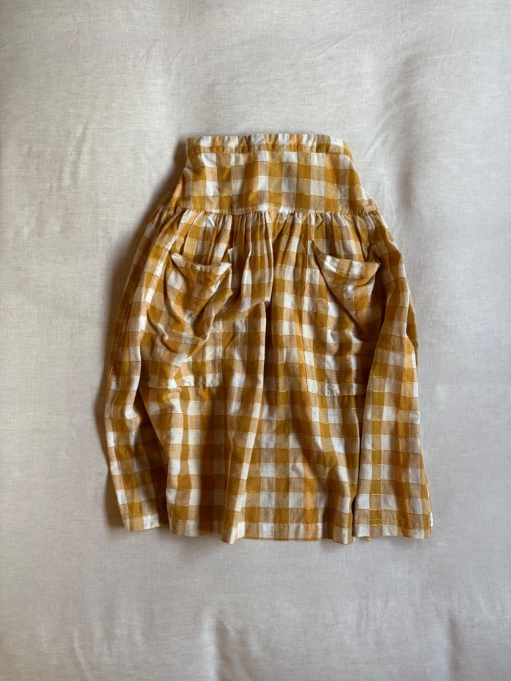 Ace and Jig Gingham Skirt in Golden Yellow